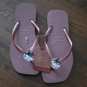 Havaianas Women's Rose Sandals with Crystal Accent